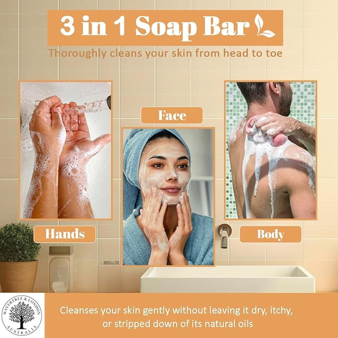 Wavertree & London Daisy & Lily Scented Natural Soap (2 Bars), 7oz Moisturizing French Triple Milled Soap Bars enriched with shea butter - Pure Plant Based Bath & Body Bars for All Skin Types