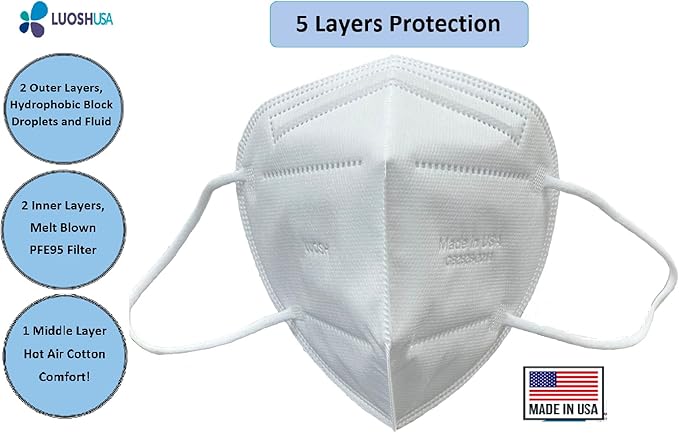 Luosh KN95 Face Masks Made in USA