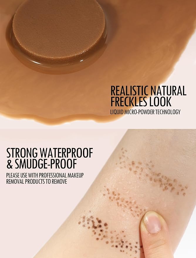 Anglicolor Faux Freckle Pen, Fake Freckle Stamp, Long Lasting, Waterproof, Smudge-proof, Transfer-proof, Natural Sun-kissed Makeup, Suitable for All Skin Types, Vegan & Cruelty-Free (02#Medium, 1.5g)