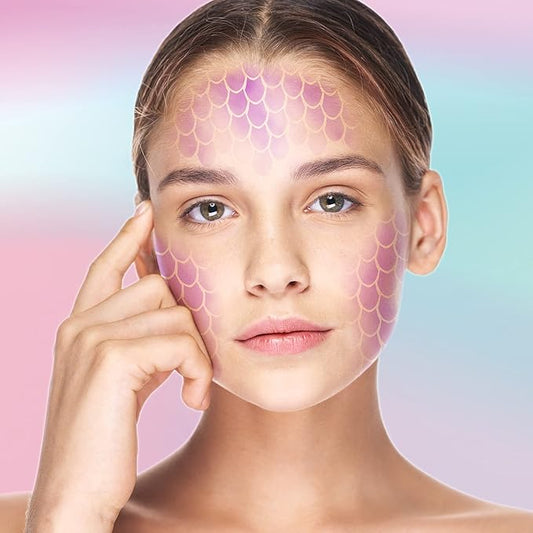 Stencil1FX - Dragon Scales Eye Makeup Stencil for Costumes, Dress Up, Halloween, Cosplay, Arts, Face Painting