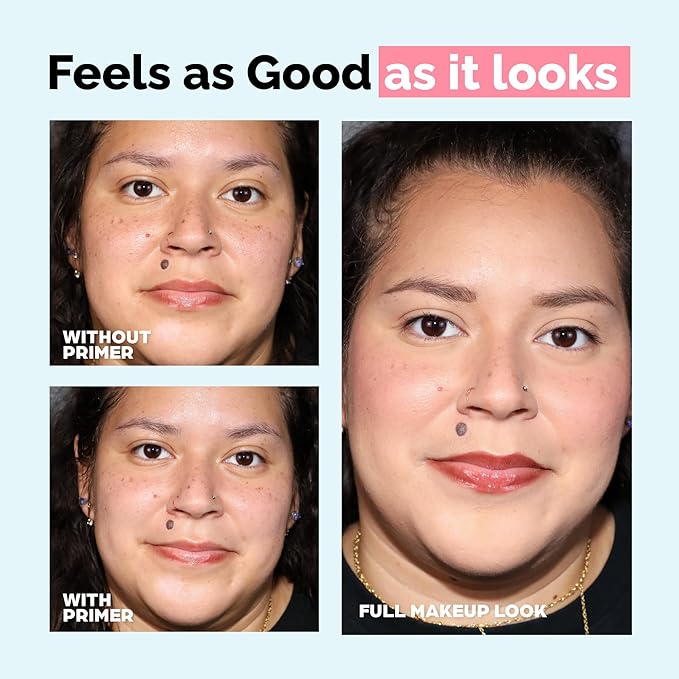 Elizabeth Mott Thank Me Later Hydrating Primer for Mature Skin – Lightweight, Gripping Face Primer for Dry, Sensitive, or Aging Skin – Smooths Texture & Hydrates with Hyaluronic Acid & Peptides, 30g