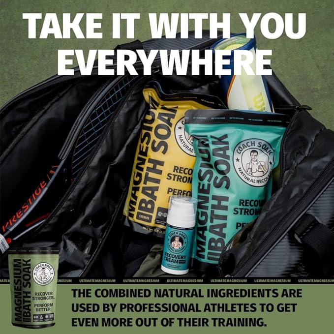 Magnesium Bath Soak I Coach Soak Post-Workout Muscle Recovery