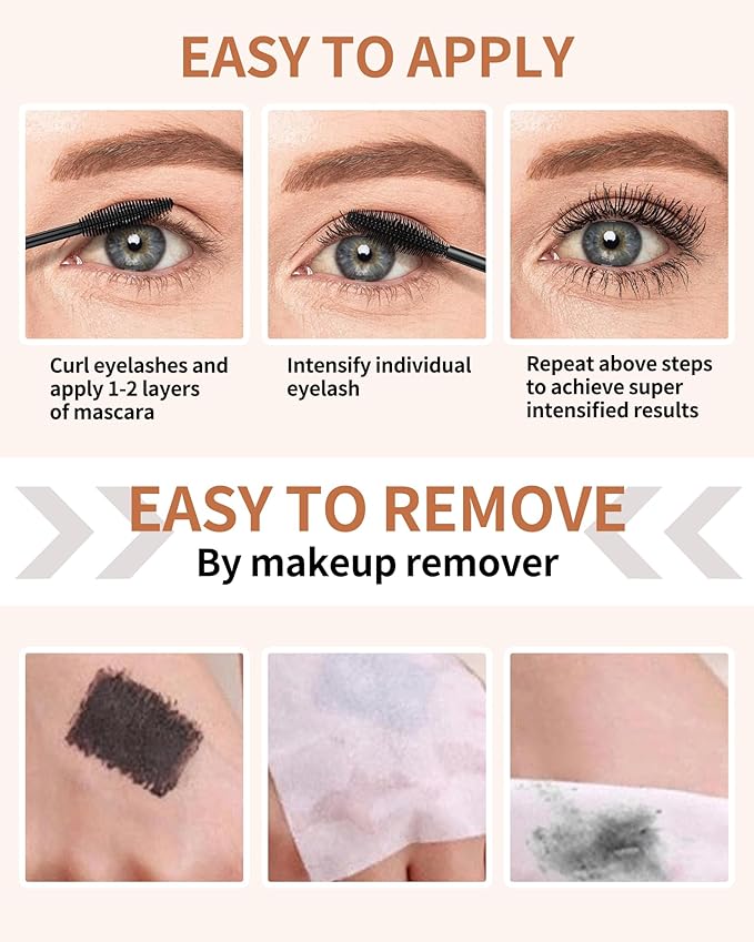 Mascara for Older Women 60 Plus -2Pcs Brown Mascara Volume and Length for Mature Women with Thinning Lashes, Prime Máscara Waterproof Long Lasting Volumizing, Hypoallergenic Máscara for Sensitive Eyes