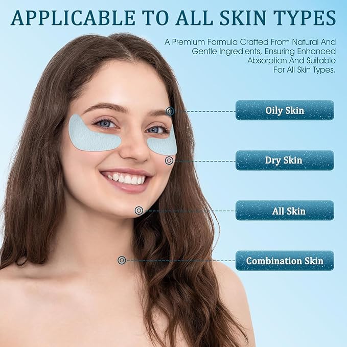 Under Eye Patches Masks - for Eye bags with Collagen and Hyaluronic Acid, Dark Circles,and Fine Lines, puffiness Smoothing Skin Care Treatment for Women and Men, (30 Pcs) white