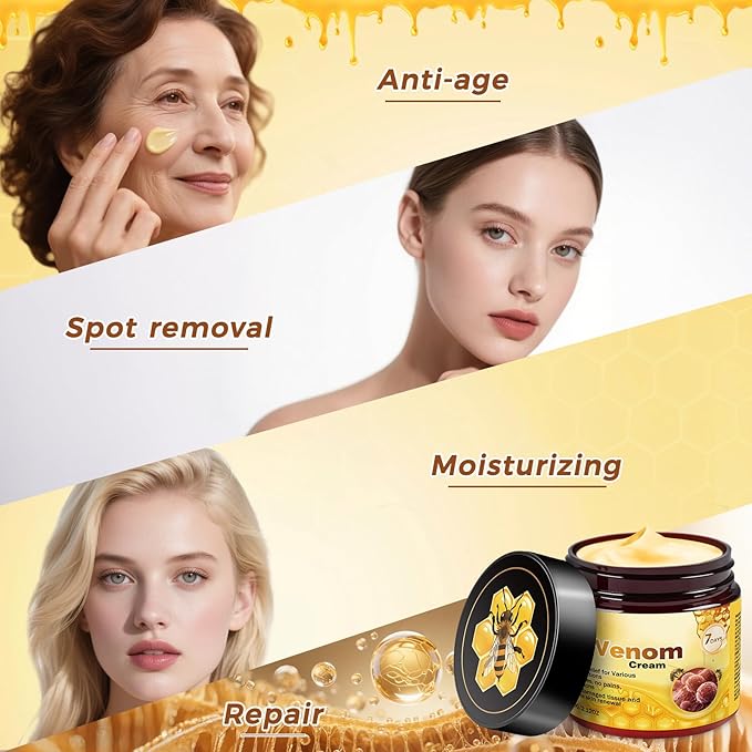 Bee Venom Skin Treatment Cream, Upgrade restoration Cream For All Skin Type (2 PCS)