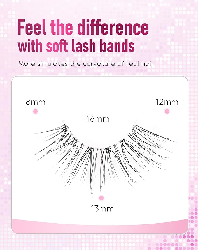 Half Lashes Natural Half Eyelashes Wispy Corner End Lashes HE-25