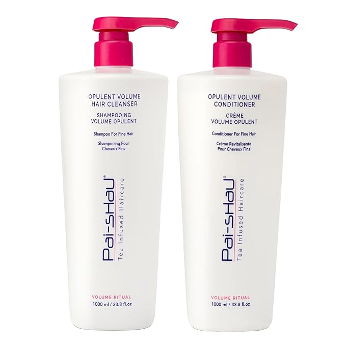 Pai-Shau Opulent Volume Cleanser and Conditioner Duo Set - Volumizing Cleanser and Conditioner for Thin Hair - Provides Improved Volume and Hydration - Shampoo for Women - 33.8 Fl Oz each