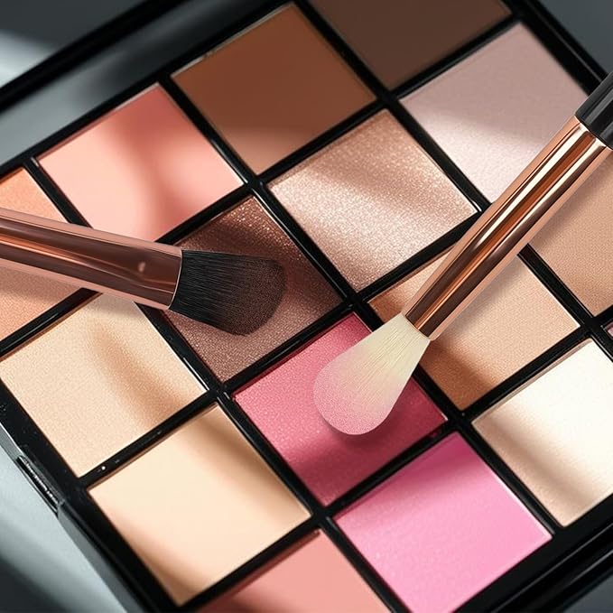 Eye Makeup Brush Set, 6Pcs Professional Soft Make Up Brushes Tools，for Blending Eyeshadow Concealer Eyebrows Eyeliner（Black-YA01）