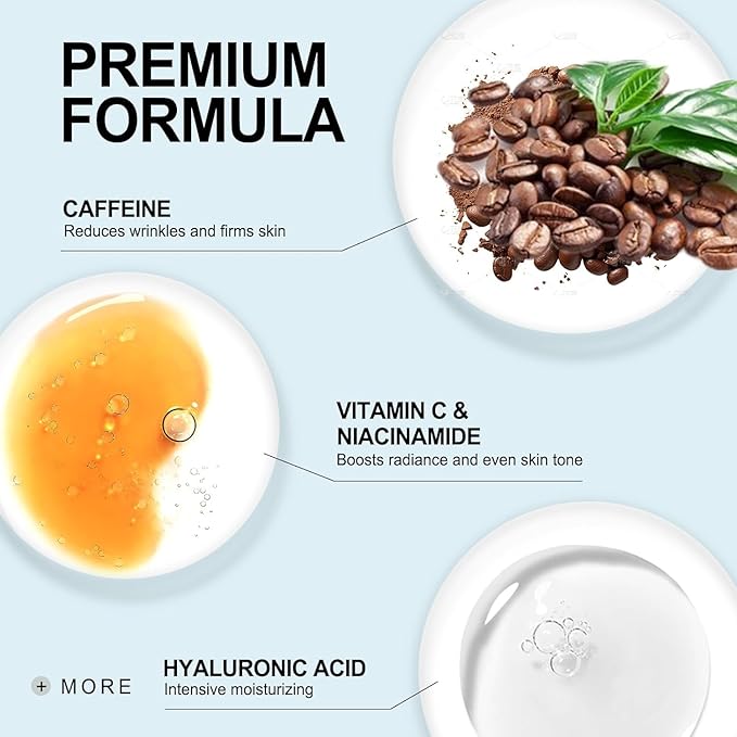 JVR Mens Face Moisturizer, Anti Aging Moisturizing Cream, Lightweight Face Moisturizer For Men Anti Wrinkle Mens Face Lotion Day & Night with Caffeine, Niacinamide, Facial Skin Care 1.7 oz