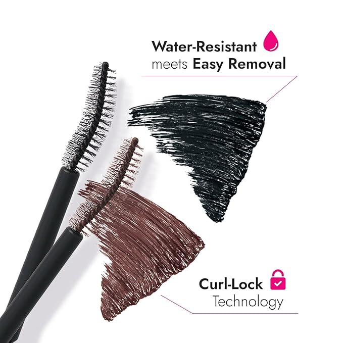 HEROINE MAKE by KISSME Tubing Mascara Waterproof & Long-lasting, Waterproof Mascara Black for Lengthening & Curl with Curvy Brush Advanced Film, 4 Natural Serums for Sensitive Skin, Made in Japan 1 EA