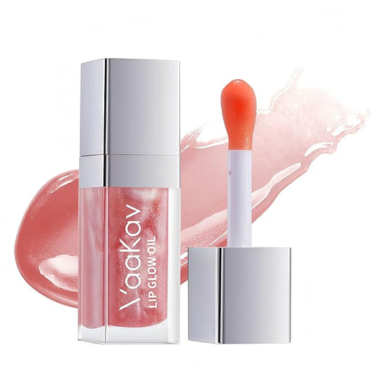 Shimmering Magic PH Color Changing、Hydrating Lip Glow Oil, Plumping Lip Gloss, Moisturizing Lip Oil Gloss, Transparent Moisturizing Lip Balm, Natural Lip Plumper(03 PEACH SHINE)