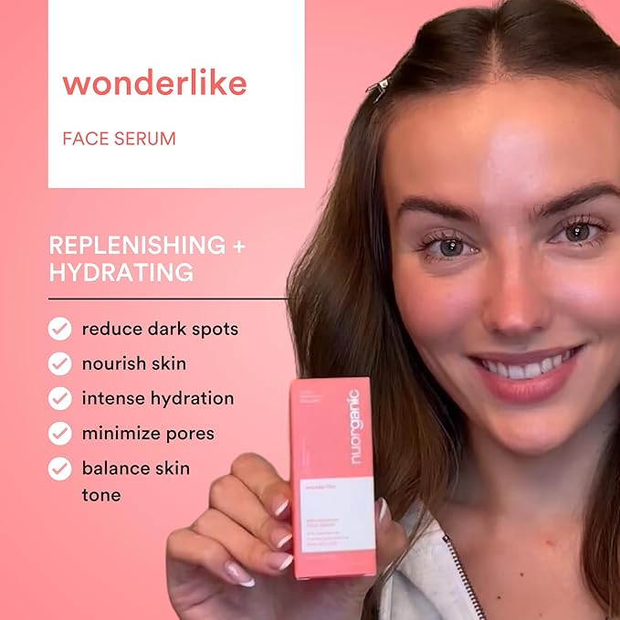 nuorganic 10% Niacinamide Serum with Plant Stem Cells - Replenishing Daily Skin Booster for More Raidant Youthful Glow - 1fl Oz 30ml