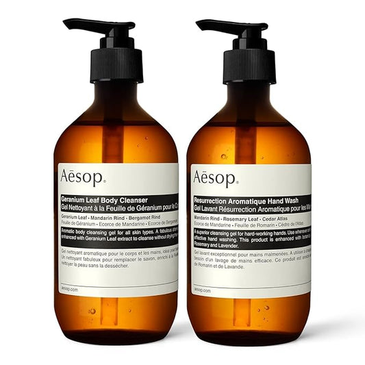 Aesop Resurrection Aromatique Hand Soap, Geranium Leaf Body Wash| Paraben, Cruelty-free & Vegan | 16.9 oz