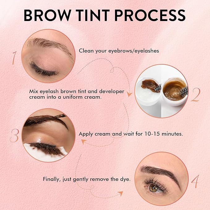 Lash Color Kit Black Color Set for Lashes and Brows Eyelash Color Set with Natural Effects Long Lasting Lasts 8 Weeks Easy to Use for Salon & Home Use