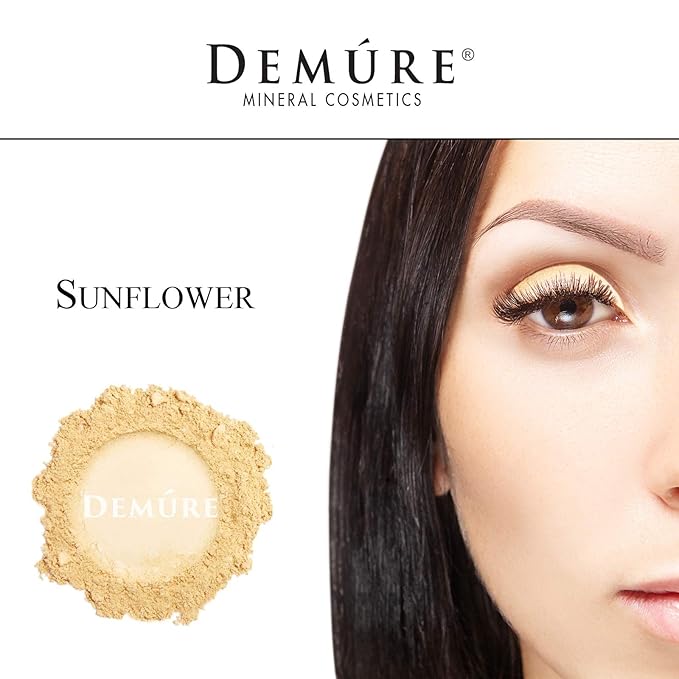 Demure Mineral Make Up (Sunflower) Eye Shadow, Matte Eyeshadow, Loose Powder, Eye Makeup, Professional Makeup