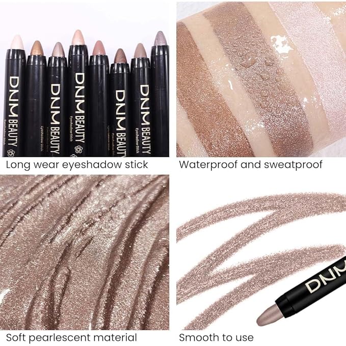 evpct 2Pcs Cream Eyeshadow Sticks Set for Eyes Waterproof, Taupe Shimmer Matte Eye shadow Stick Pencil Pen Bulk sombras en crema para ojos 19+19