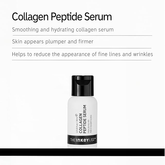 The INKEY List Collagen Peptide Serum, Face Serum to Plump and Firm Skin, Reduce Fine Lines and Wrinkles, 1.01 fl oz