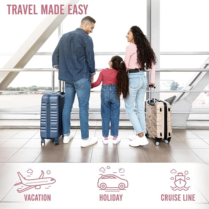 Veken 8 Set Packing Cubes for Travel Kids, Beach Vacation Essentials Accessories for Cruise Ship, Suitcase Organizer Bags for Luggage with Hanging Toiletry & Shoe Bag, Birthday Gifts for Women Mom Her