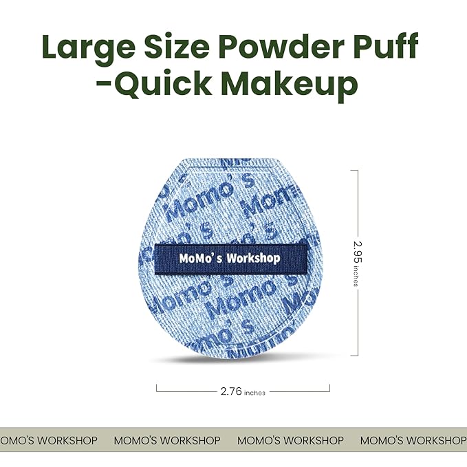 Momo's Workshop Makeup Sponge for Foundation, Soft Makeup Blending Puff Reusable, Foundation Puff for Natural Finish & Long-lasting 1PCS Blue