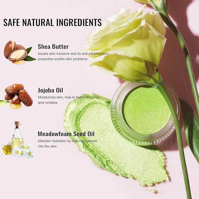 Oulac Shimmer Cream Eyeshadow also for Highlighter Blendable Eye Shadow Waterproof&Long Lasting with Moisturizing Formula Soft Shimmer Eye Make-up,Vegan & Cruelty-Free,6g P06