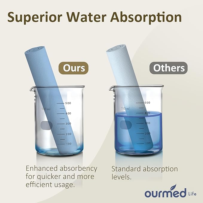 Ourmed Life Face Towels, Disposable Biodegradable Facial Towels for Sensitive Skin, Lint- free Face Wipes for Washing Face, Skincare and Makeup Remover, Dry Wipes, 10"×12" Extra Large, 100 Count