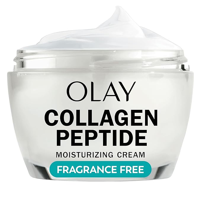 Olay Collagen Peptide Face Moisturizer, Firming Cream for Women, Fragrance-Free, Non-Greasy - Hydrating, Anti-Aging, Anti-Wrinkle, Smooth Fine Lines, Plumping Skin Care - Niacinamide, 1.7 Oz