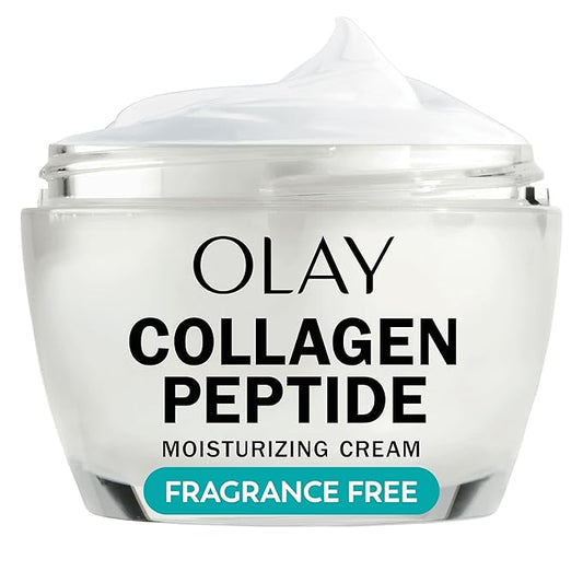 Olay Collagen Peptide Face Moisturizer, Firming Cream for Women, Fragrance-Free, Non-Greasy - Hydrating, Anti-Aging, Anti-Wrinkle, Smooth Fine Lines, Plumping Skin Care - Niacinamide, 1.7 Oz