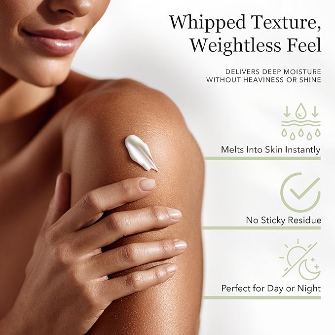 Clean Beauty Silky Body Butter & Body Cream with Silk Peptides – Lightweight Fast-Absorbing Moisturizer with Aloe & Antioxidant Botanicals – Cruelty-Free, Non-Greasy Deep Hydration for All Skin Types