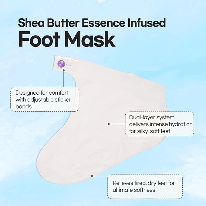 Epielle Intensive Repairing Hand & Foot Masks (6 Gloves & 6 Socks), Repair and Moisturize Dry Hands & Cracked Heels with Coconut Oil & Milk Extract, Korean Skin Care, Spa Self Care Gifts for Women