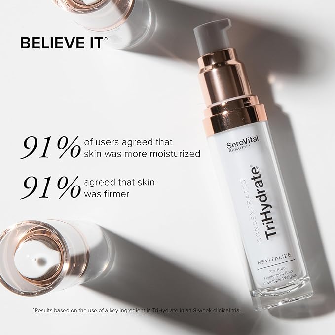 SeroVital TriHydrate – 3% Hyaluronic Acid Serum for Anti-Aging & Hydration – Plump & Firm Skin in 28 Days
