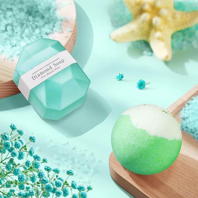 Happy Birthday Gifts for Women Self Care Gift, Relaxing Care Package Get Well Soon Spa Gift Basket with Luxury Blanket, Mothers Day, Brithday Gifts for Mom Her Friend Sister Wife