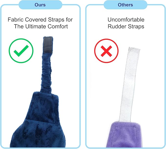 Weighted Lavender Eye Mask for Sleeping, Yoga, Dry Eyes - Great Relaxation Gifts for Mom, Dad, Women, Men - Aromatherapy Lavender Eye Pillow Gift (Navy Blue)