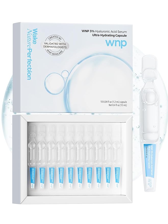 WNP Ultra Hydrating Serum 3% Hyaluronic Acid Smoother Skin|Pre-makeup SkinCare|Anti-Aging serum for face Single-Use Vials Skincare|for Sensitive skin|4D Hyaluronic Acid (12ml)