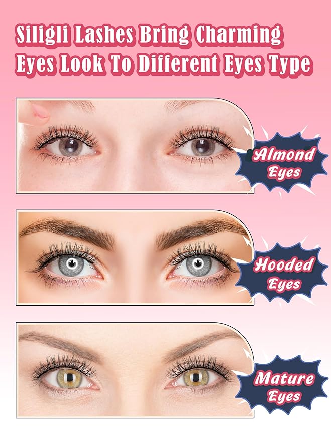 Lashes Natural Wispy Eyelashes 15mm Strip Lashes Pack False Eyelashes 0.1MM Thin Band C Curl Eye Lashes 3D Volume False Eyelashes Siligli Lashes 7 Pair