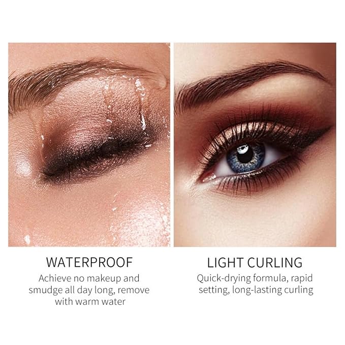 MAEPEOR 5D Silk Fiber Mascara Fuller & Voluminous Colored Eyelash Natural Waterproof Smudge-proof Mascara (04 Blue)