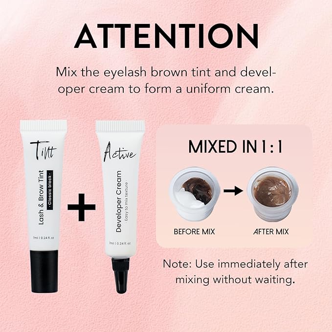 Lash Color Kit Black Color Set for Lashes and Brows Eyelash Color Set with Natural Effects Long Lasting Lasts 8 Weeks Easy to Use for Salon & Home Use