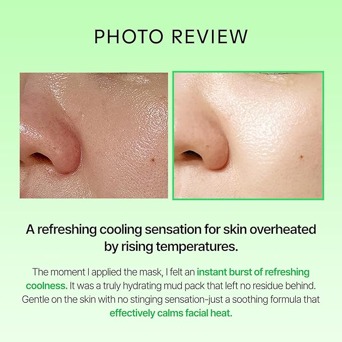 ALOE PDRN Cooling Mud Face Mask, Vegan Collagen Cream Clay Mask with Kaolin & Bentonite, Hydrating & Pore Care, Instant Cooling, Korean Skincare, 3.38 Fl Oz