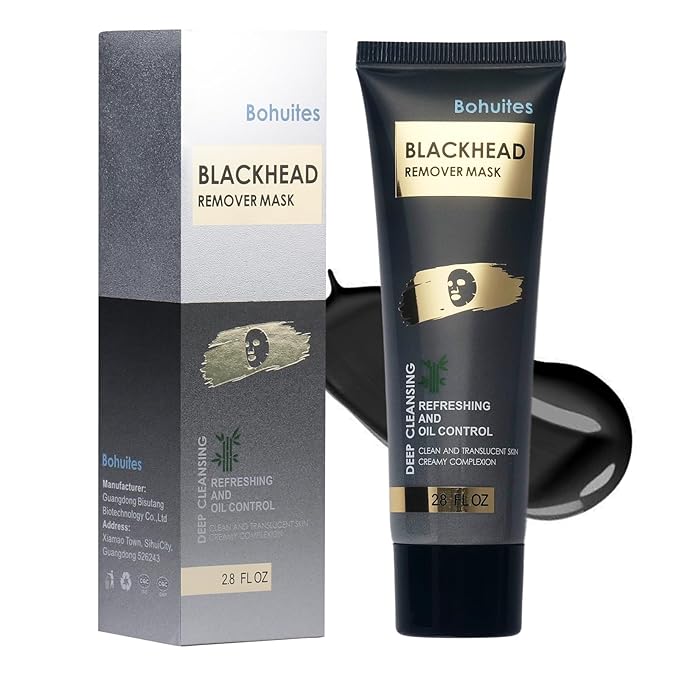 Bamboo Charcoal Blackhead Remover Mask – Peel Off Face Mask for Deep Pore Cleansing |Reduce Blackheads & Excess Oil,Refines Pores for All Skin Types(2.8 Ounce (Pack of 1), Aloe Vera)