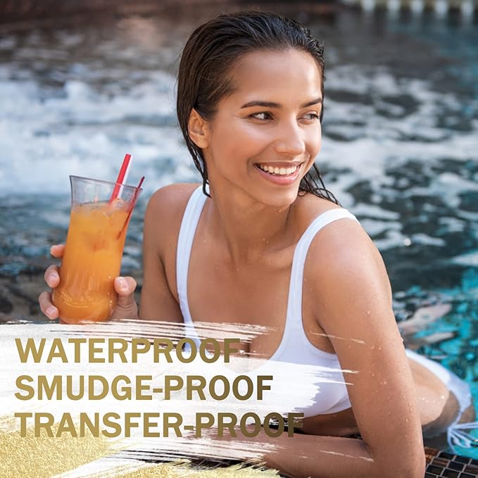 LAVONE Makeup Kit With Eyebrow Stamp Pencil, Waterproof Brow Pencil & Pomade, Eyeliner, Dual-ended Eyebrow Brush, Dark Brown