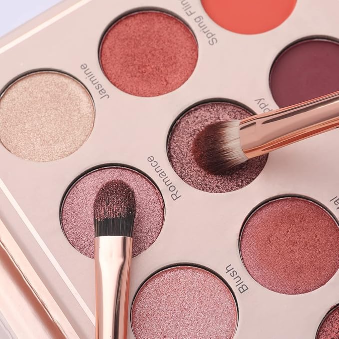 Eye Makeup Brush Set, 6 Pcs Professional Blending Eyeshadow Makeup Brushes for Concealer Eyebrows Eyeliner, Soft Hairs & Wood Handle