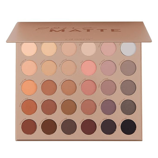 Colourpop Eyeshadow Palette - Eye Makeup Palette with Matte, Metallic, Matte Sparkle & Glitter Finishes - High-Pigment Eye Makeup with a Long-Wearing Formula - Gone Matte (0.3 oz)