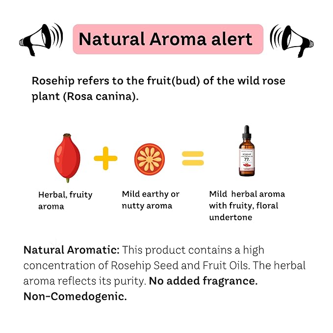 2in1 Rosehip Luxe Face Oil, 77% Rosehip Oil with Squalane and Vitamin E