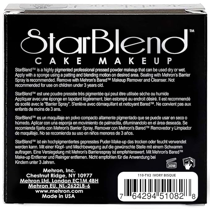Mehron Makeup StarBlend Cake (2 oz) (Ivory Bisque)