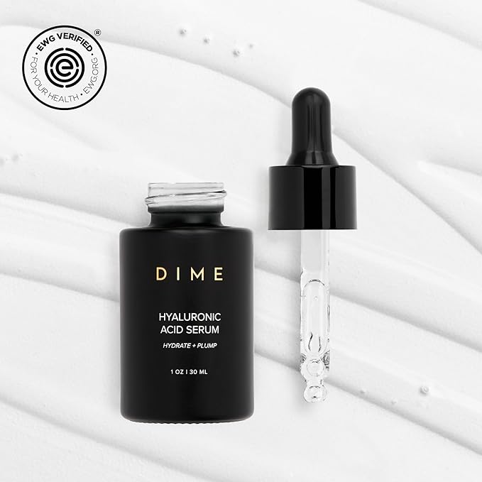 DIME Beauty Hyaluronic Acid Serum, Ultra Hydrating Face Serum with Pure Hyaluronic Acid, 1 oz / 30 ml