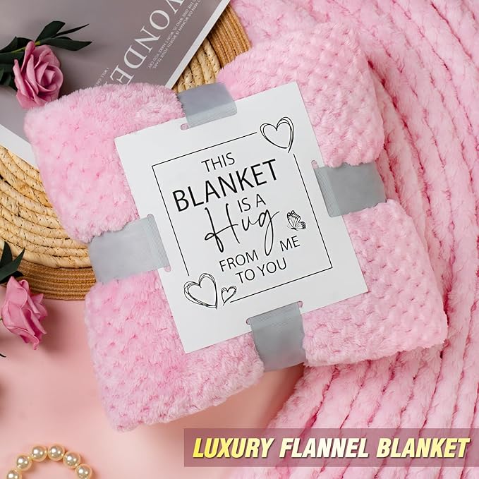 Happy Birthday Gifts for Women Her Friend , Self Care Gifts Get Well Gifts, Unique Relaxing Spa Gift Basket Set Care Package w/ Blanket , Christmas Gifts for Mom Wife Grandma Sister