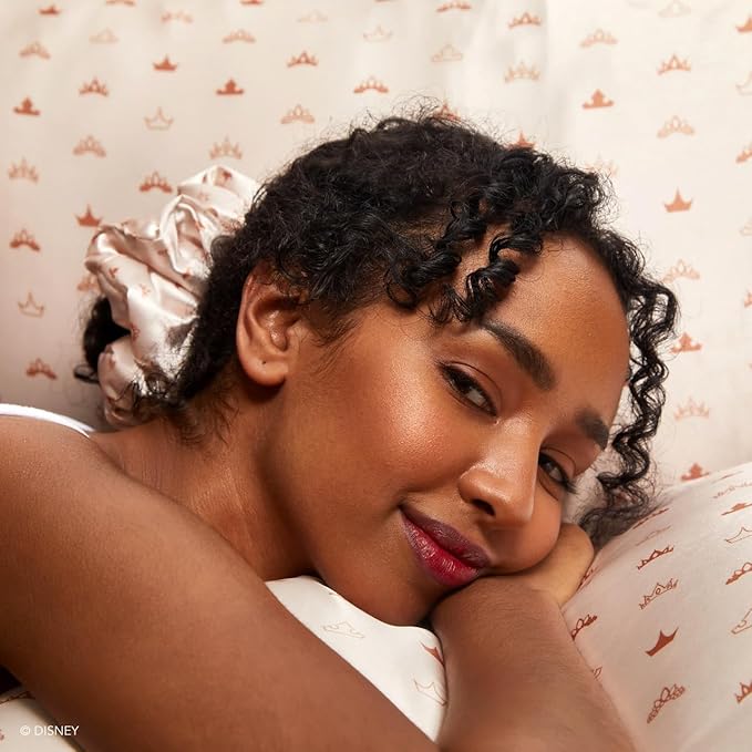 Kitsch & Disney Desert Crown Satin Pillowcase, Softer Than Silk Pillow Cases King, Cooling Pillow Covers, Satin Pillowcase with Zipper for Hair, Skin & Quality Sleep, Wrinkle-Free & Smooth, 19"x36"