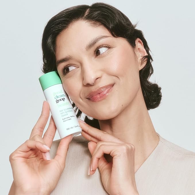 good.clean.goop Beauty The Illuminator 10% Glycolic Toner | Correct Texture and Minimize Pores | Glycolic Acid, Black Tea Ferment, & Snow Mushroom Extract | Helps Even Skin Tone | Vegan | 3.4 Fl oz