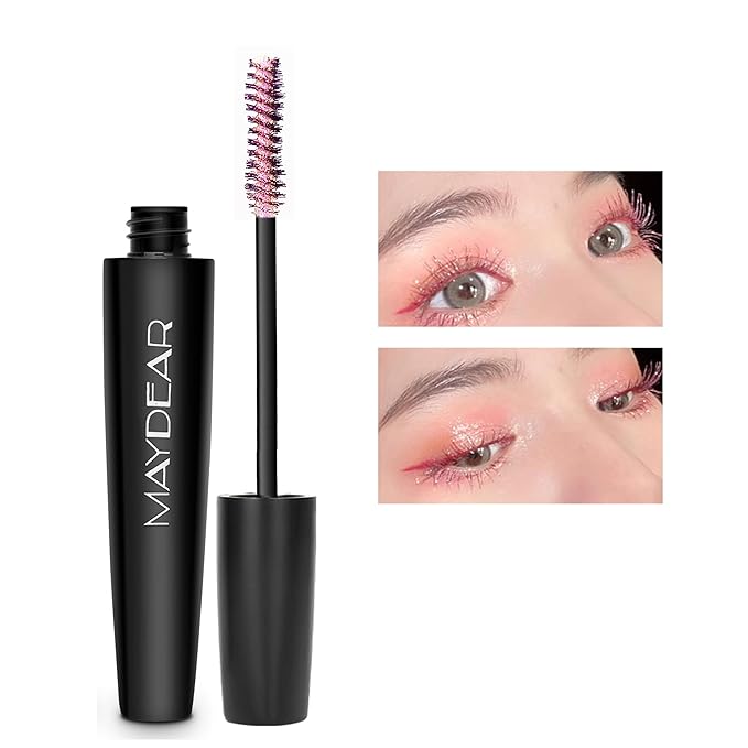 Maydear Chameleon Pearlescent Mascara for Eyelashes, Waterproof Colored Long Lasting Smudgeproof Color for Women Fast Dry Lengthening Eye Makeup Party Stage Use