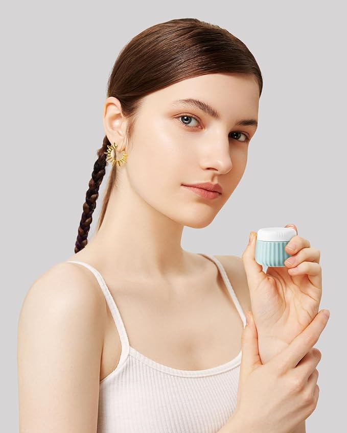 Travel Containers for Toiletries 4 Pack, TSA Approved Travel Size Toiletries, Travel Size Containers, With Clear Bag Leak Proof Silicone Jars, Travel Essentials Creams Jars Carrying Small Items