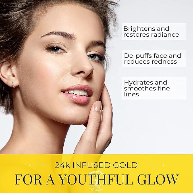 Doppeltree Gold Facial Mask - Premium Hydrogel Sheet Face Masks for Skin Care & Beauty, Hydrating & Anti Aging - Facemask with Collagen, Hyaluronic Acid & 24k Nano Gold